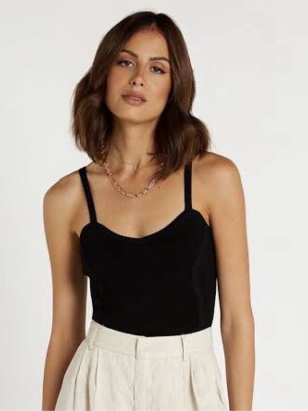 DISSH Knit Top Cami Sweetheart